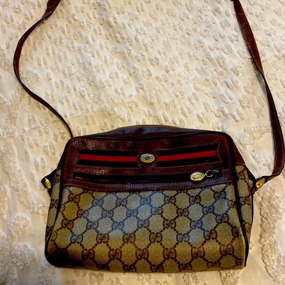 Gucci Ophidia GG Supreme Coated Canvas Crossbody Camera Shoulder Bag